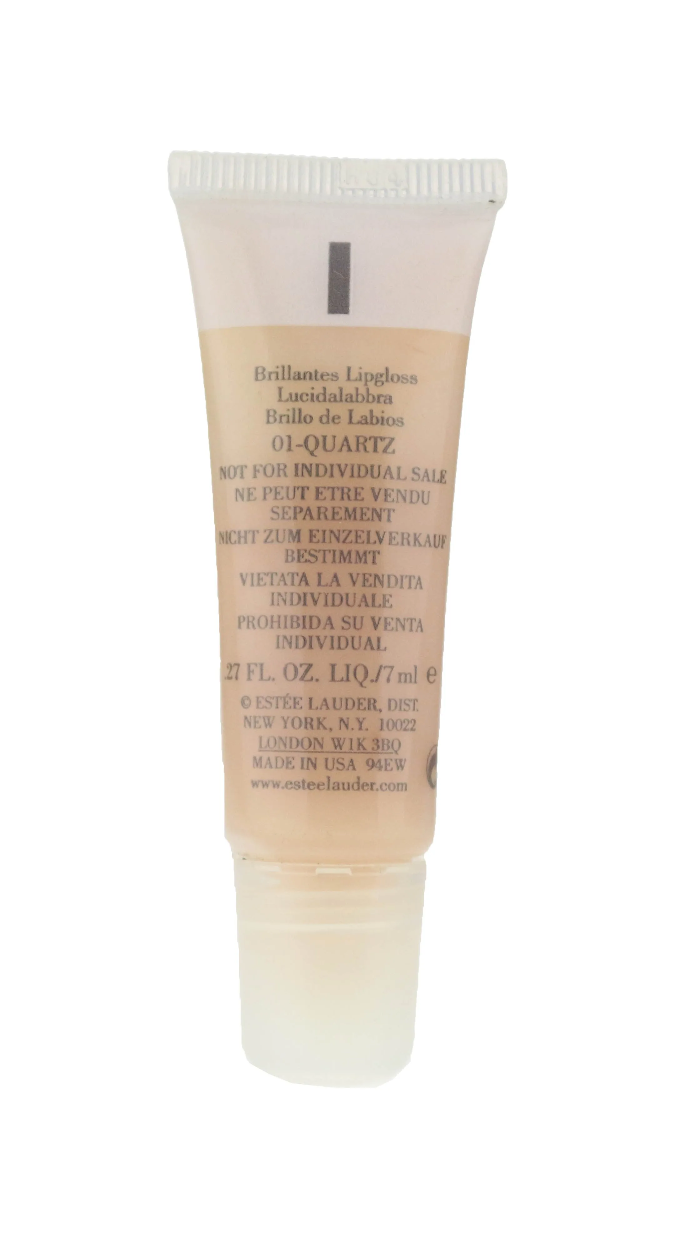 Estee Lauder Pure Color Lip gloss 0.27Oz/7ml '01 Quartz' Unboxed