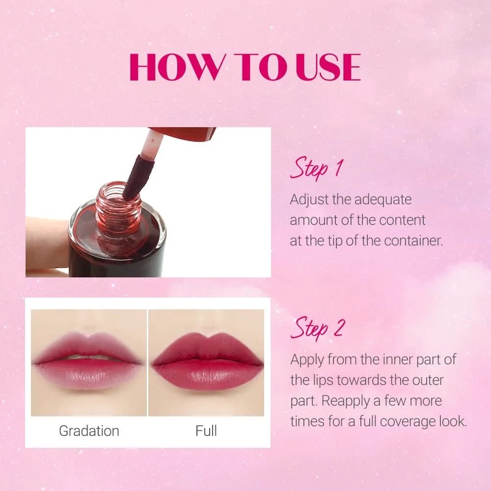 ETUDE Dear Darling Water Tint #5 Grape Ade | Vivid Color Lip Stain with Moisturizing Weightless & Non-sticky Finish Lip Stain | Smudge-proof & Lightweight Lip Tint | K-beauty