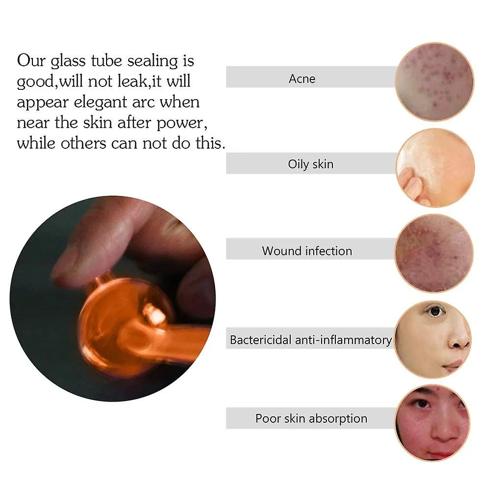 EU Plug Electrode Facial Machine Spot Acne Remover Facial Skin Care Face Spa High Frequency Facial Massager Fa1261
