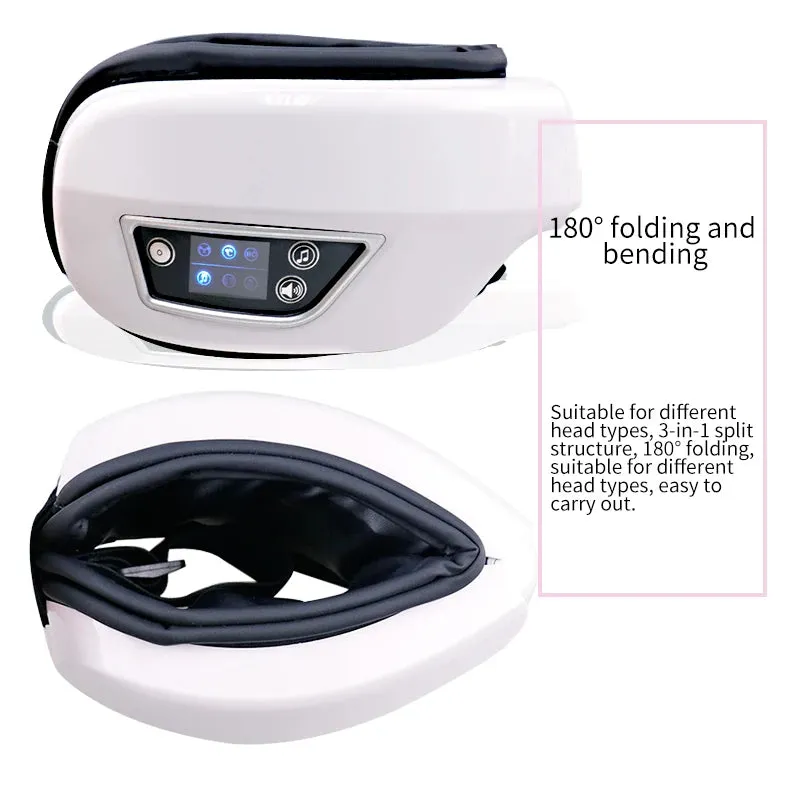 Eye Massager With Heat: Smart Airbag Vibration Eye Care Compress Bluetooth Eye Massage, Relax Migraines, Relief, Improve Sleep