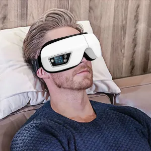 Eye Massager With Heat: Smart Airbag Vibration Eye Care Compress Bluetooth Eye Massage, Relax Migraines, Relief, Improve Sleep
