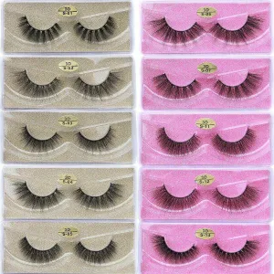 Eyelashes 10/50/100 Pairs 3d Mink Lashes Natural False Eyelash Faux