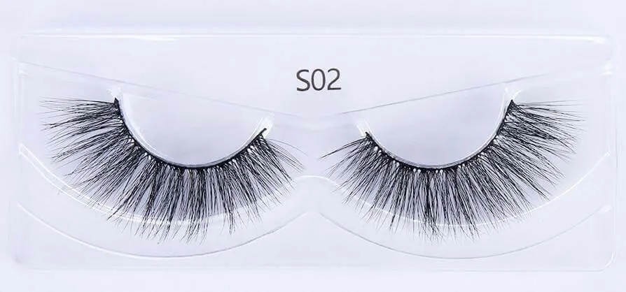 Eyelashes 10/50/100 Pairs 3d Mink Lashes Natural False Eyelash Faux