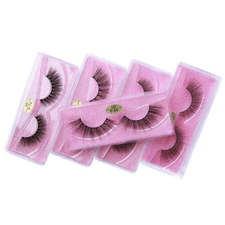 Eyelashes 10/50/100 Pairs 3d Mink Lashes Natural False Eyelash Faux