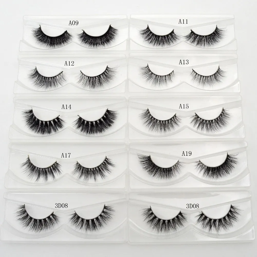 Eyelashes 3D Mink Eyelashes Crossing Mink Lashes Hand Made Full Strip
