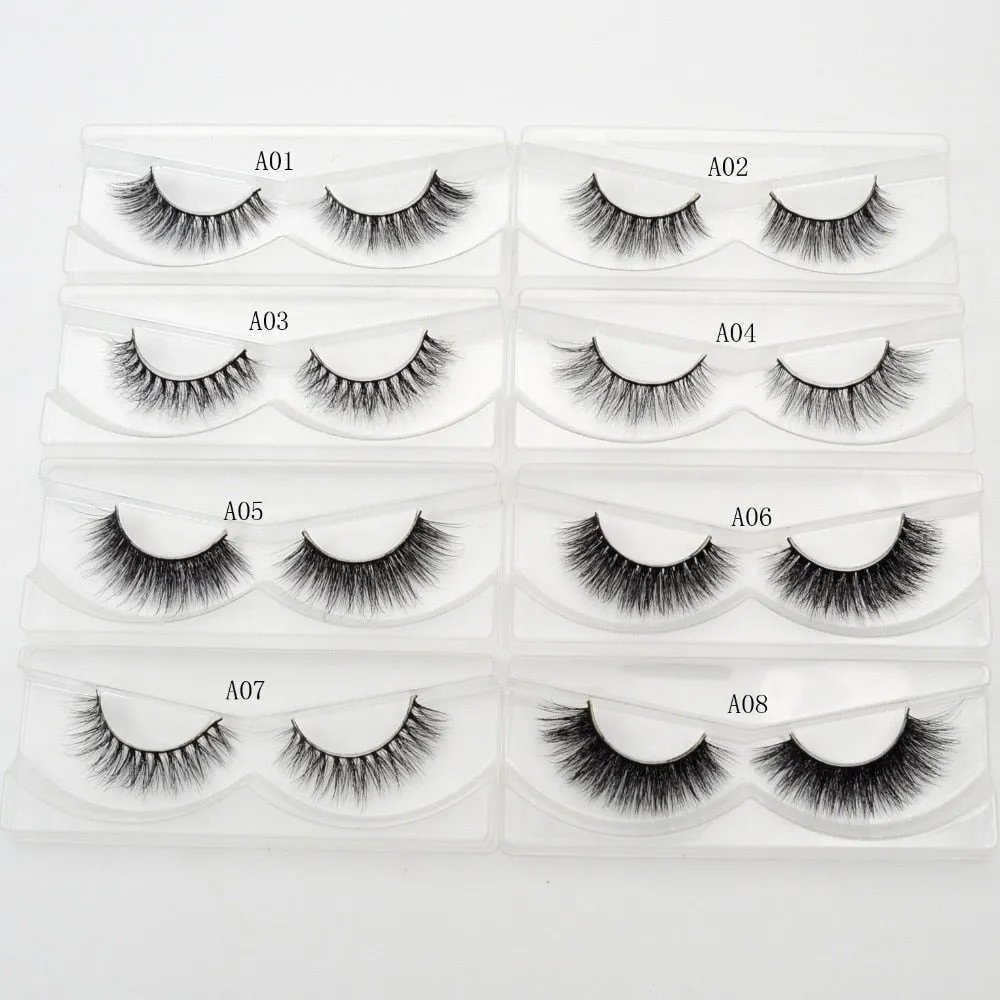 Eyelashes 3D Mink Eyelashes Crossing Mink Lashes Hand Made Full Strip