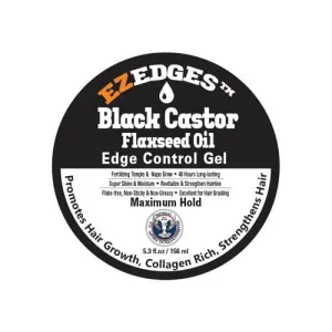 EzEdges Black Castor Flaxseed Oil Edge Control 5.3 oz