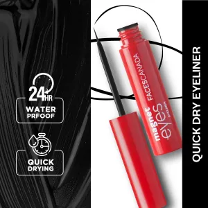 FACES CANADA Magneteyes Eyeliner - Black, 3.5ml | Intense Color | Quick Drying | 24HR Long Lasting | Fine Tip Precision | Almond Oil Enriched | Waterproof | Smudgeproof