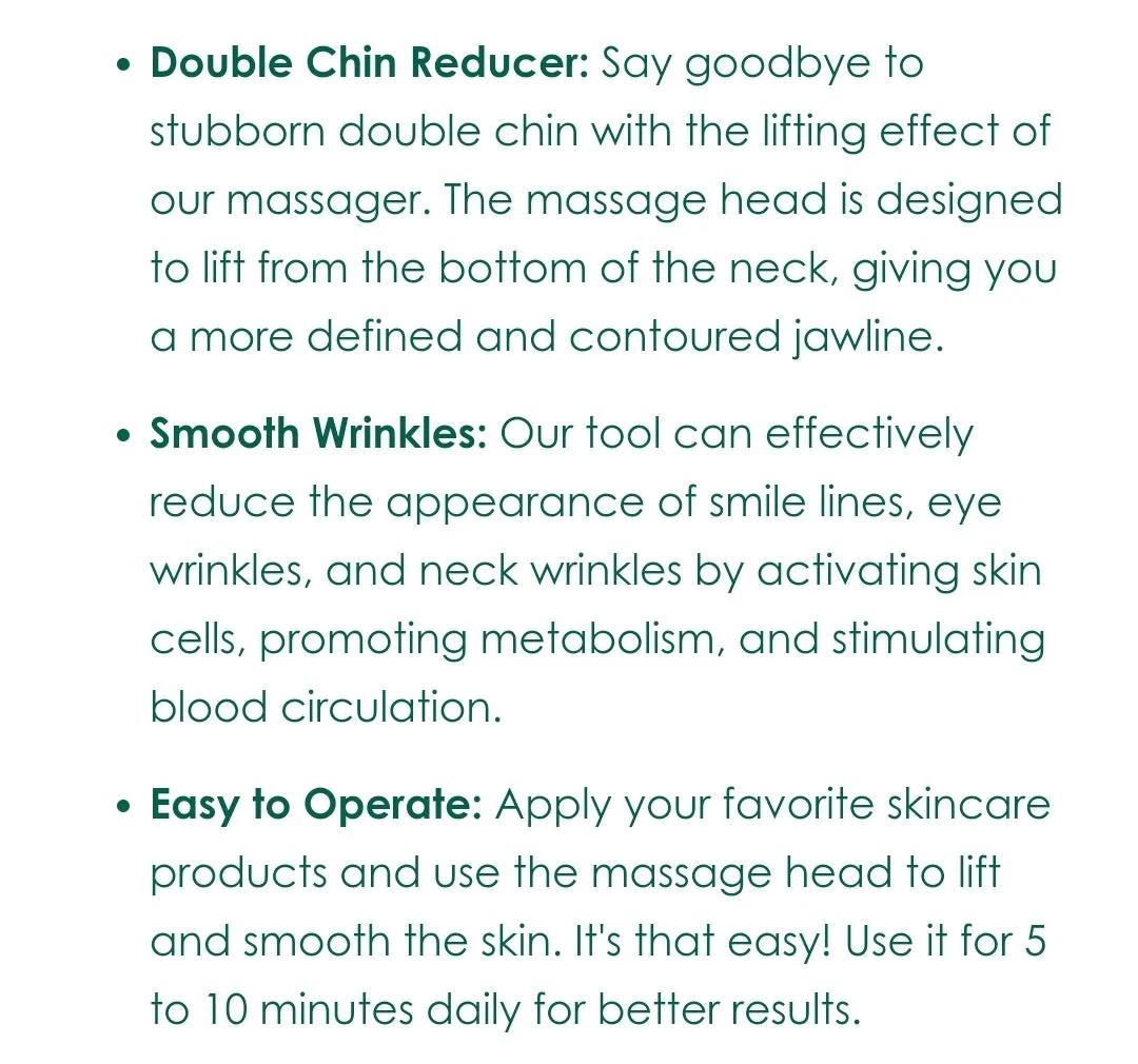 Facial Detoxification LED Light Vibration Lifting Therapy Neck and Face Beauty Device