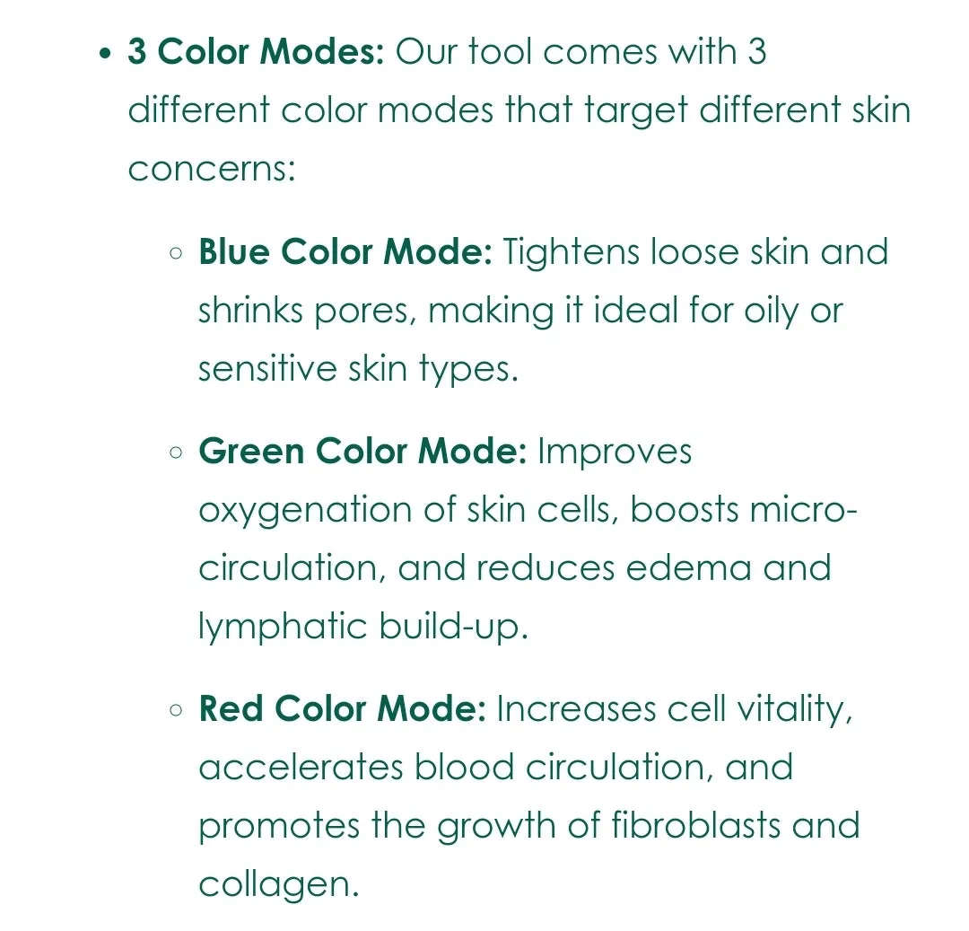 Facial Detoxification LED Light Vibration Lifting Therapy Neck and Face Beauty Device