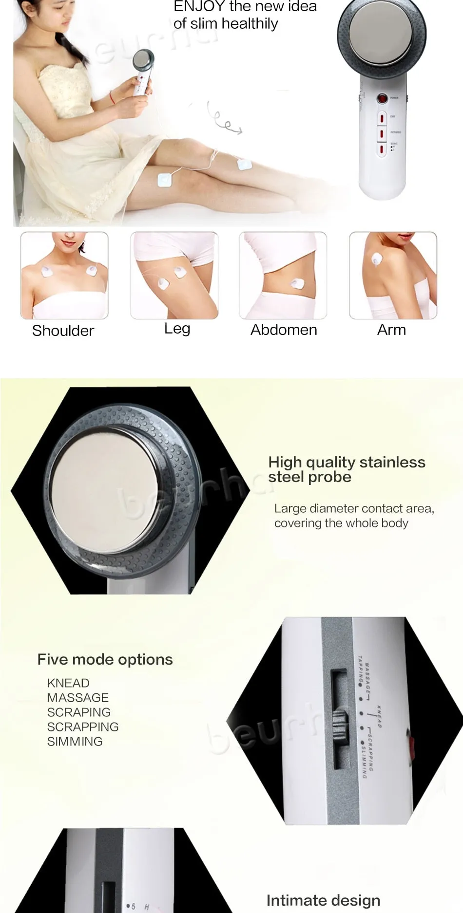 Facial Lifting Body Slimming Massager EMS Ultrasound Cavitation Lipo Fat Burner Machine Galvanic Infrared Ultrasonic Weight Lose