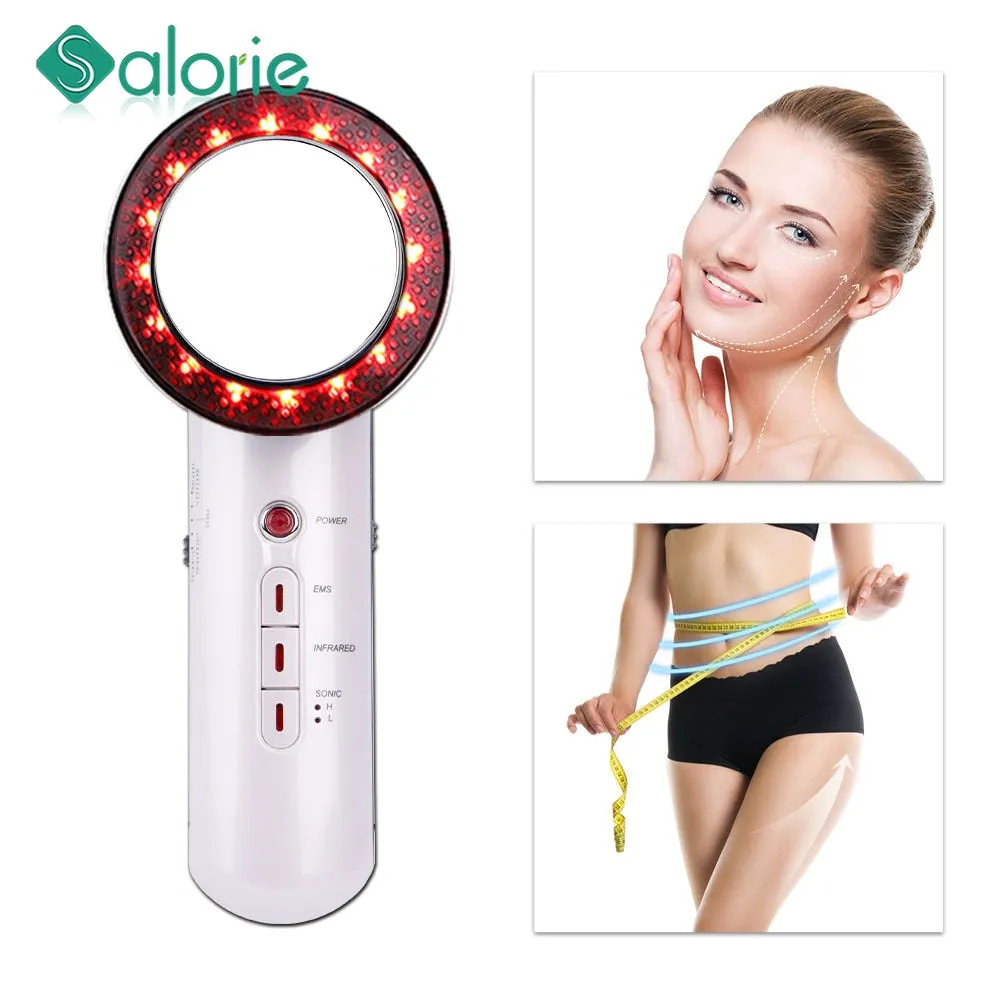 Facial Lifting Body Slimming Massager EMS Ultrasound Cavitation Lipo Fat Burner Machine Galvanic Infrared Ultrasonic Weight Lose