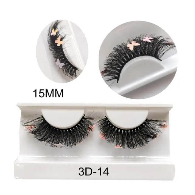 Faux Mink Lashes With Butterflies or flowers