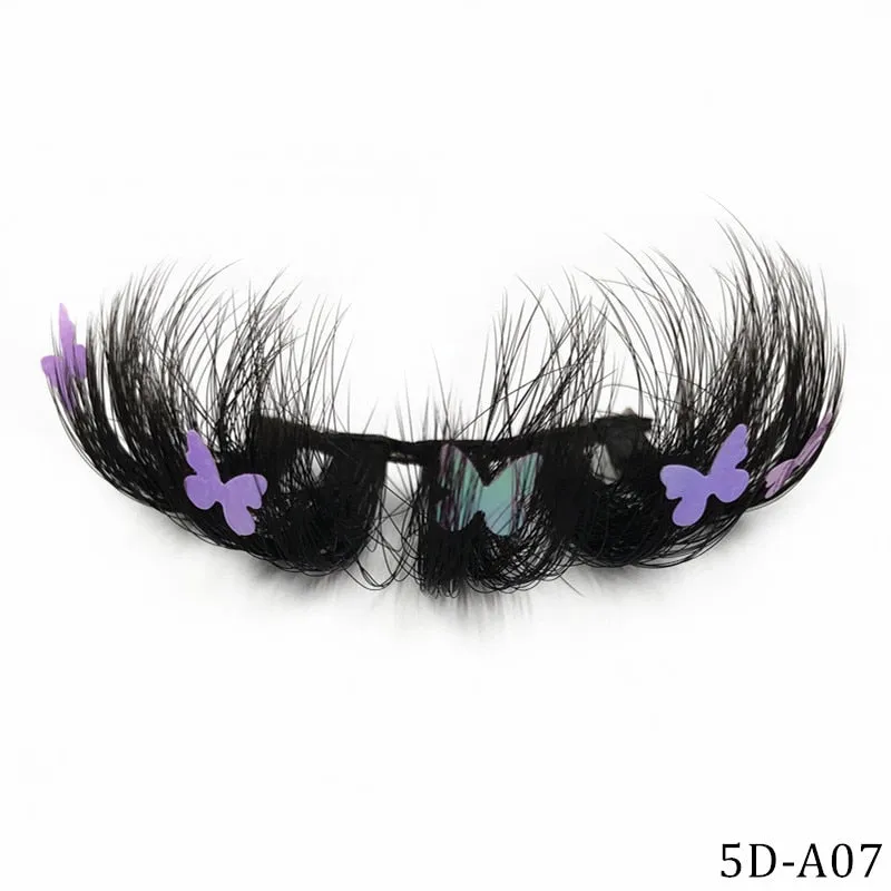 Faux Mink Lashes With Butterflies or flowers