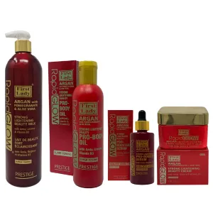 FIRST LADY RAPID GLOW ARGAN WITH POMEGRANATE & ALOE VERA SKIN LIGHTENING KIT(4 ITEMS)