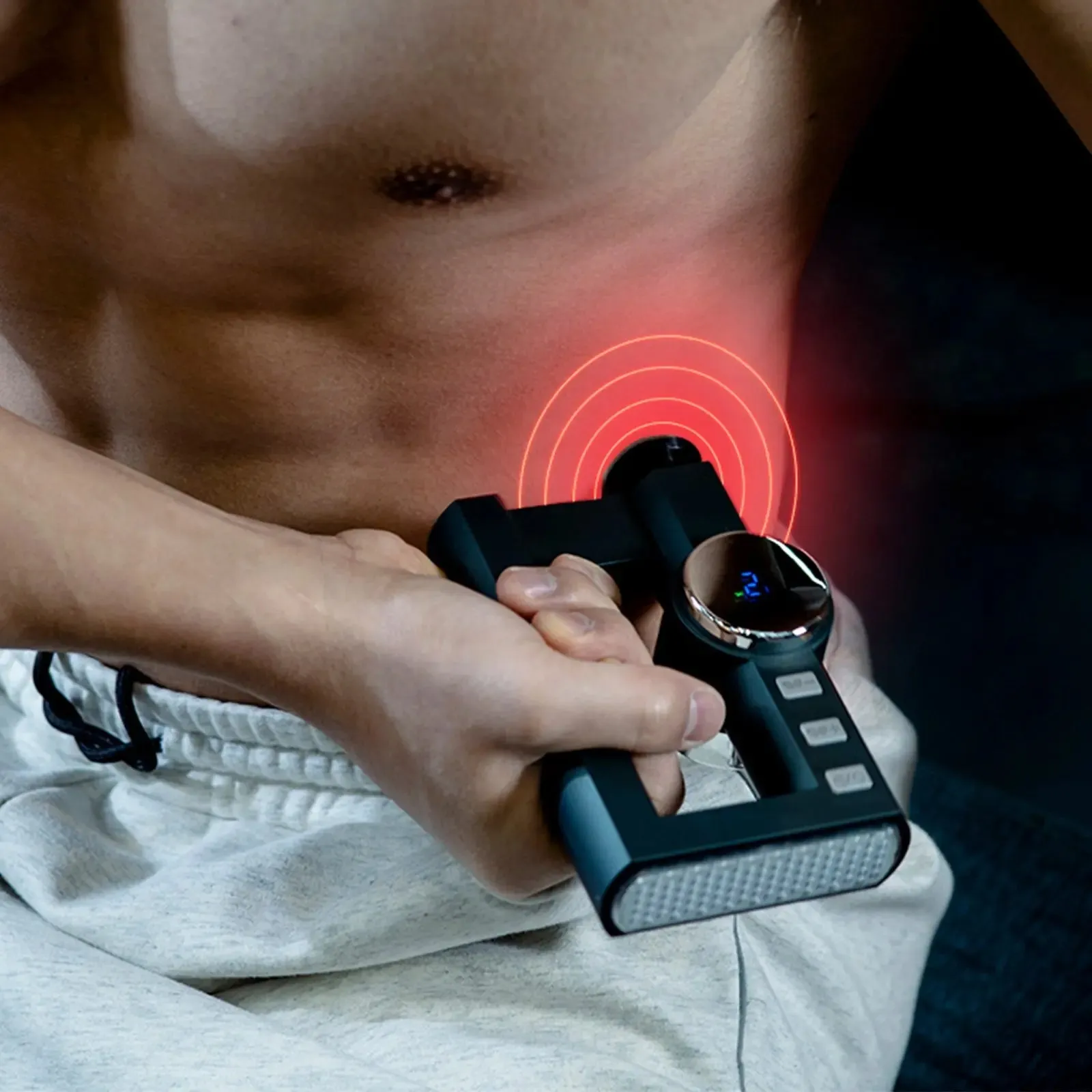 Fitsmart hot compress mini vibration therapy massage device