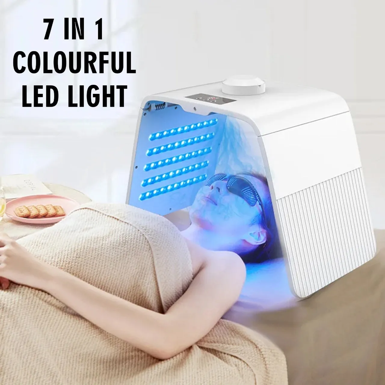 Folding White Cold Face Steamer with Spectrometer Spray
