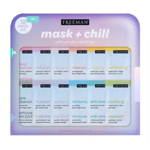 FREEMAN 12PCS Mask   Chill Self-Care Skincare Fridge مجموعة ماسكات للعناية بالبشرة من فريمان