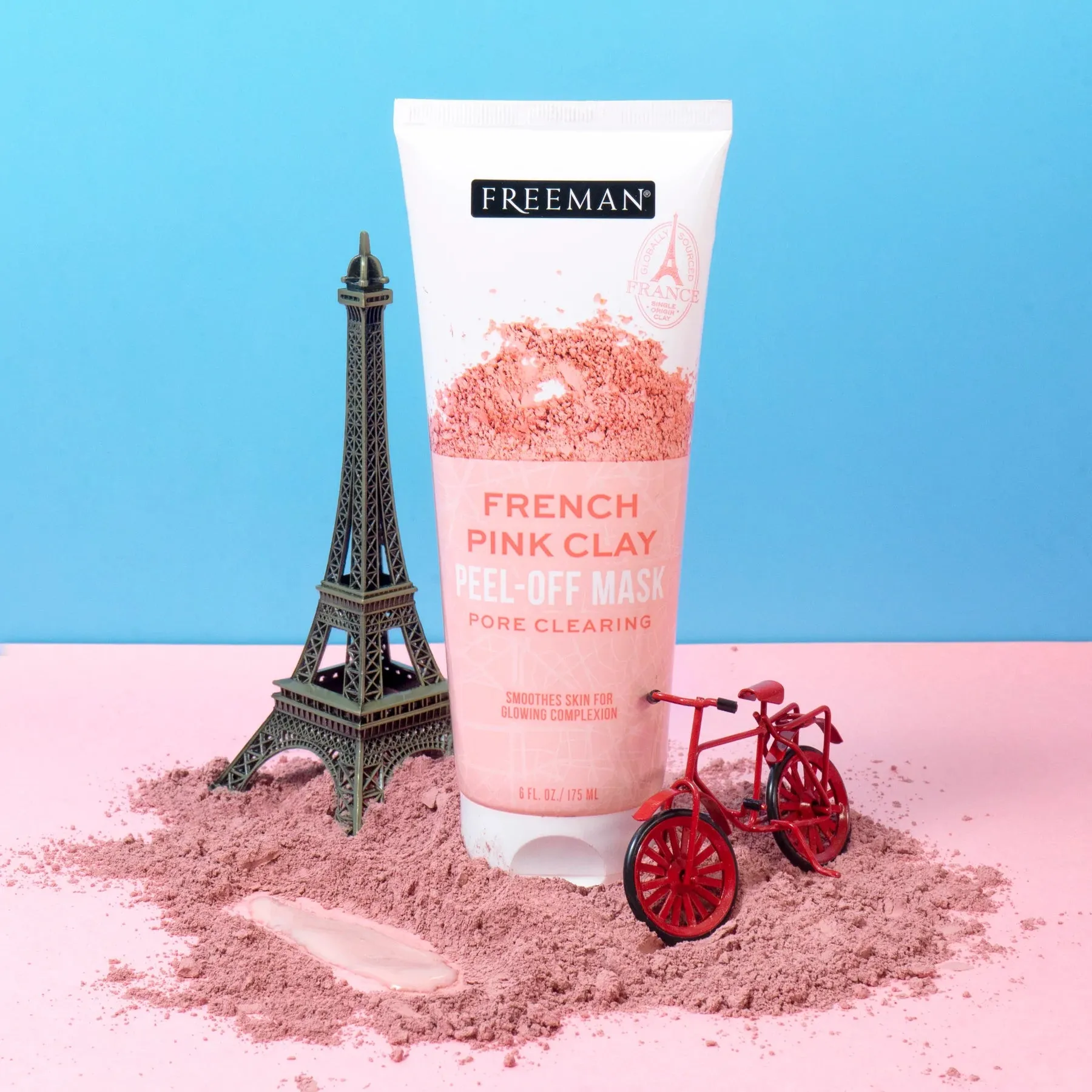 FREEMAN French Pink Clay Peel Off Mask Pore Clearing ماسك مقشر للبشرة بالطين الوردي