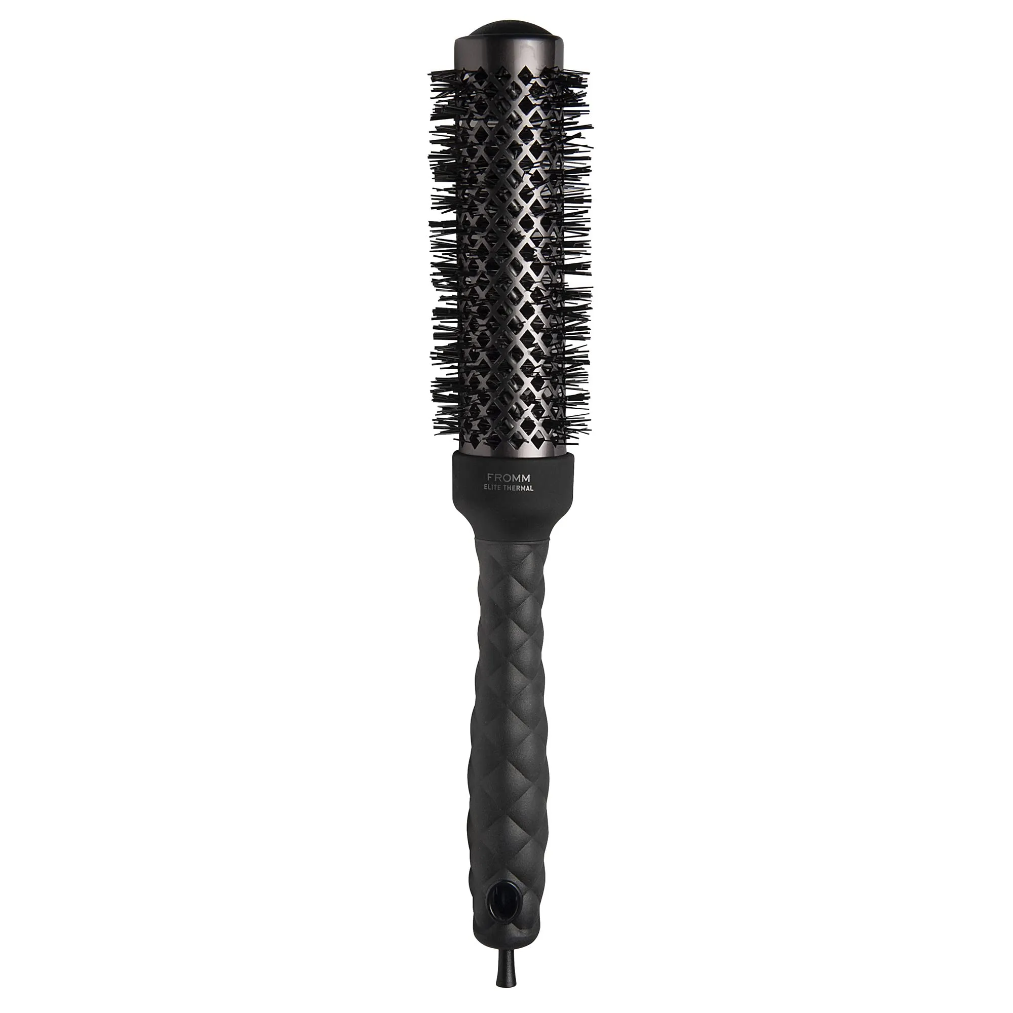 Fromm Elite Thermal Ceramic x Ionic 1.25 Inch Round Hair Brush for Expert Blowouts, Hair Drying, Extended Barrel for Anti-Static Styling, Smoothing, Straightening, and Shine, Ideal for Short Hair