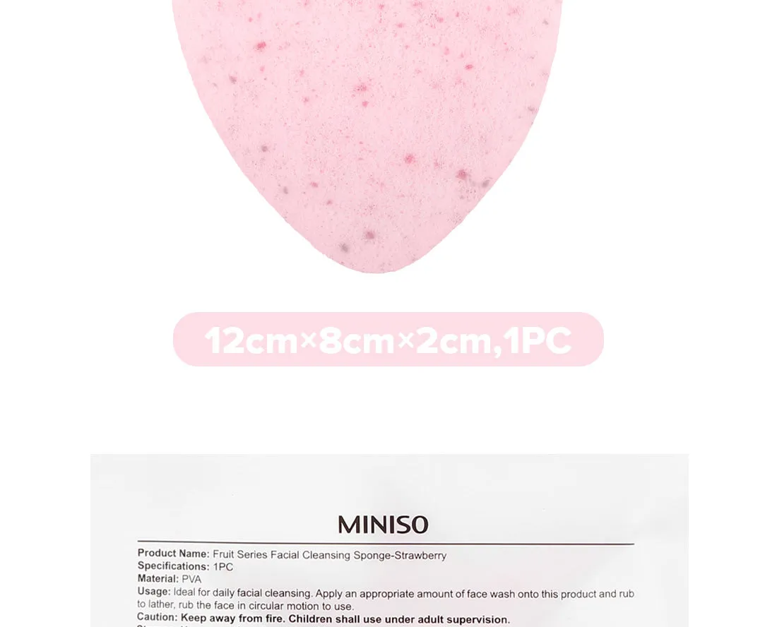 Fruit Series Facial Cleansing Puff (Strawberry)
