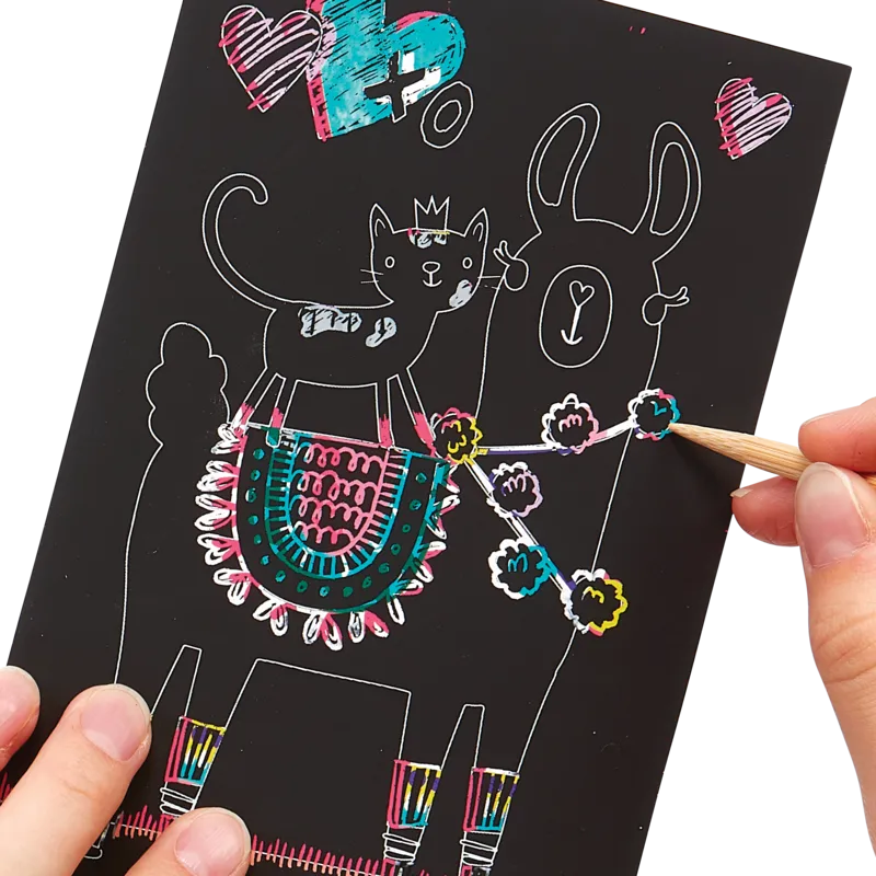 Funtastic Friends Scratch and Scribble Mini Scratch Art Kit