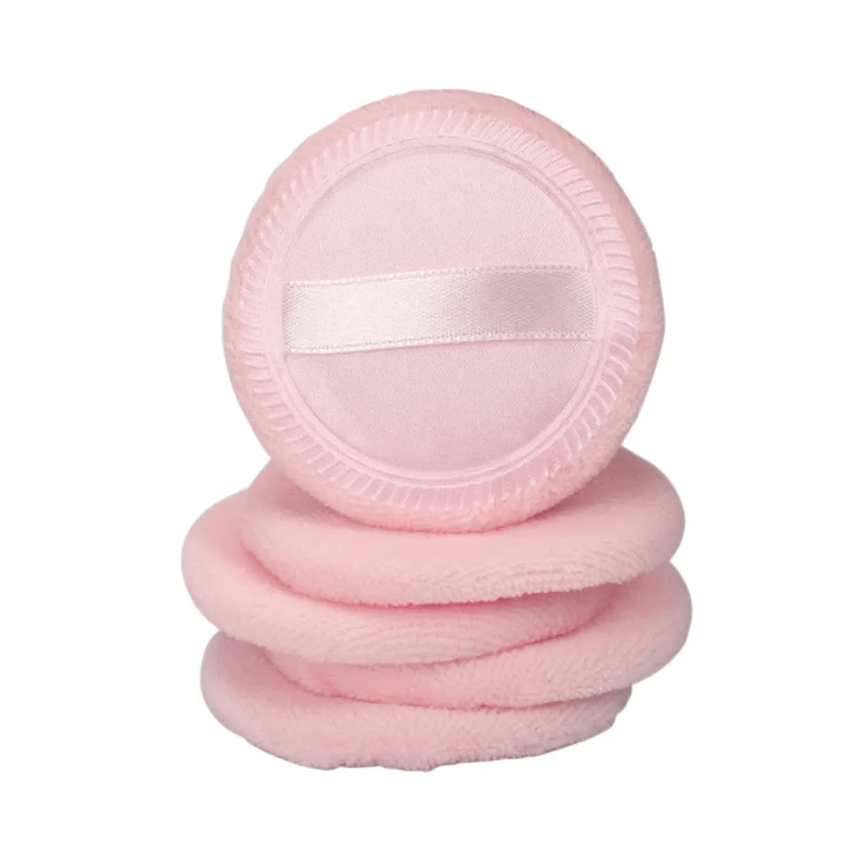 Gatuida 5Pcs Cotton Powder Puff for Loose Powder Makeup Soft Pink Beauty Tool for Foundation Application for Home and Travel Use