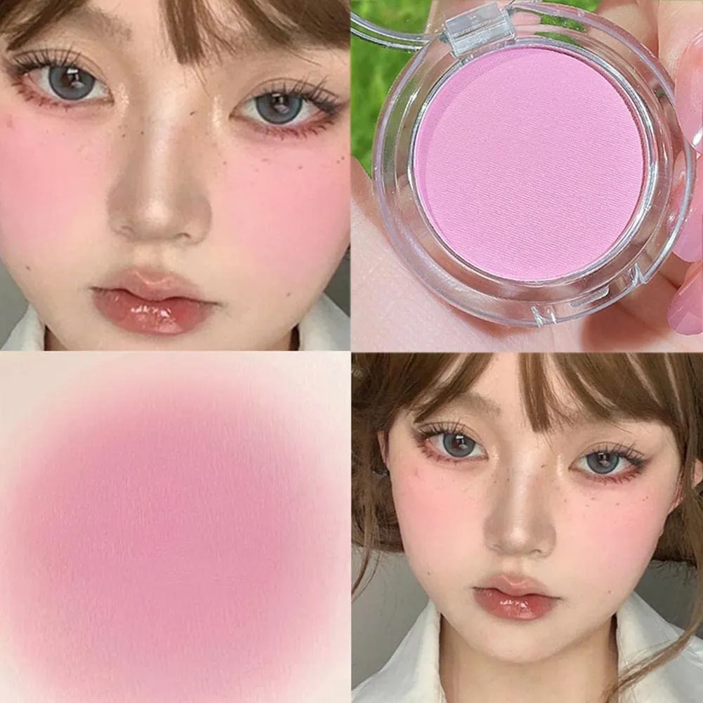 Girl Peach Cream Makeup Blush Palette Cheek Contour Powder Face Pigment Brow Palette Glitter J8B9 M Hairline