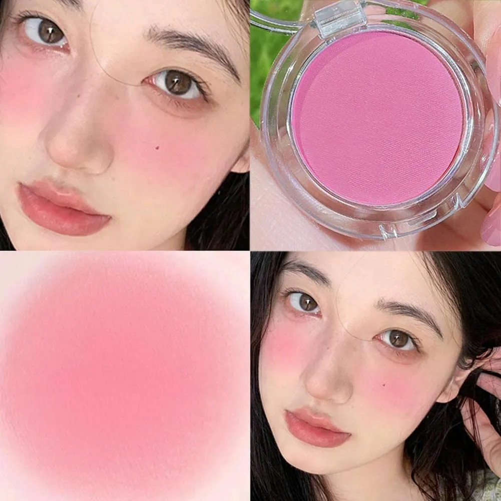 Girl Peach Cream Makeup Blush Palette Cheek Contour Powder Face Pigment Brow Palette Glitter J8B9 M Hairline