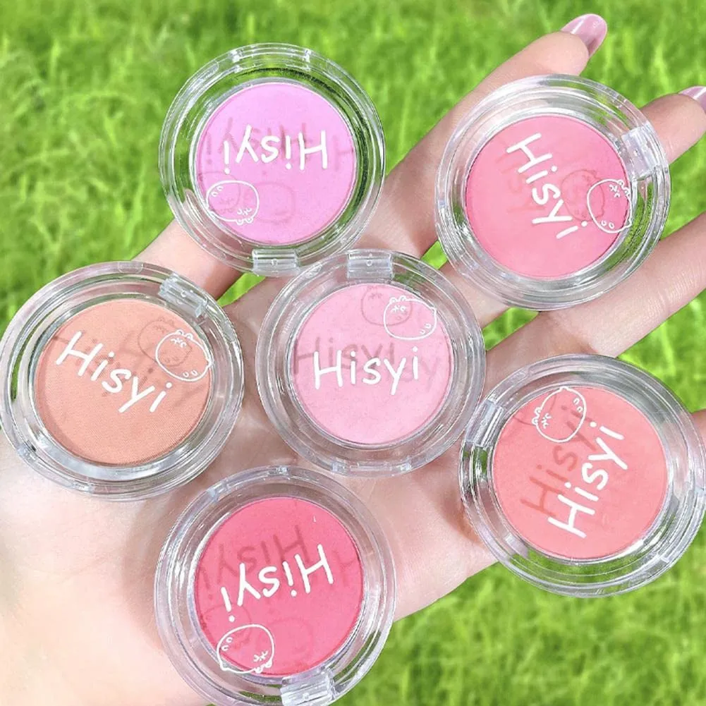 Girl Peach Cream Makeup Blush Palette Cheek Contour Powder Face Pigment Brow Palette Glitter J8B9 M Hairline
