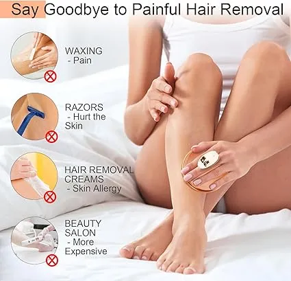 Gold Crystal Hair Remover, Washable Reusable Skin Exfoliating Hair Removal Stone
