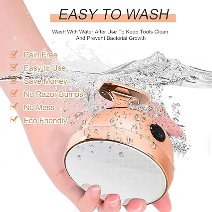 Gold Crystal Hair Remover, Washable Reusable Skin Exfoliating Hair Removal Stone