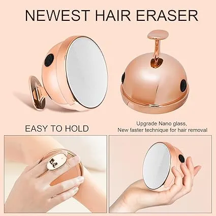 Gold Crystal Hair Remover, Washable Reusable Skin Exfoliating Hair Removal Stone