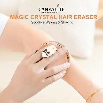 Gold Crystal Hair Remover, Washable Reusable Skin Exfoliating Hair Removal Stone