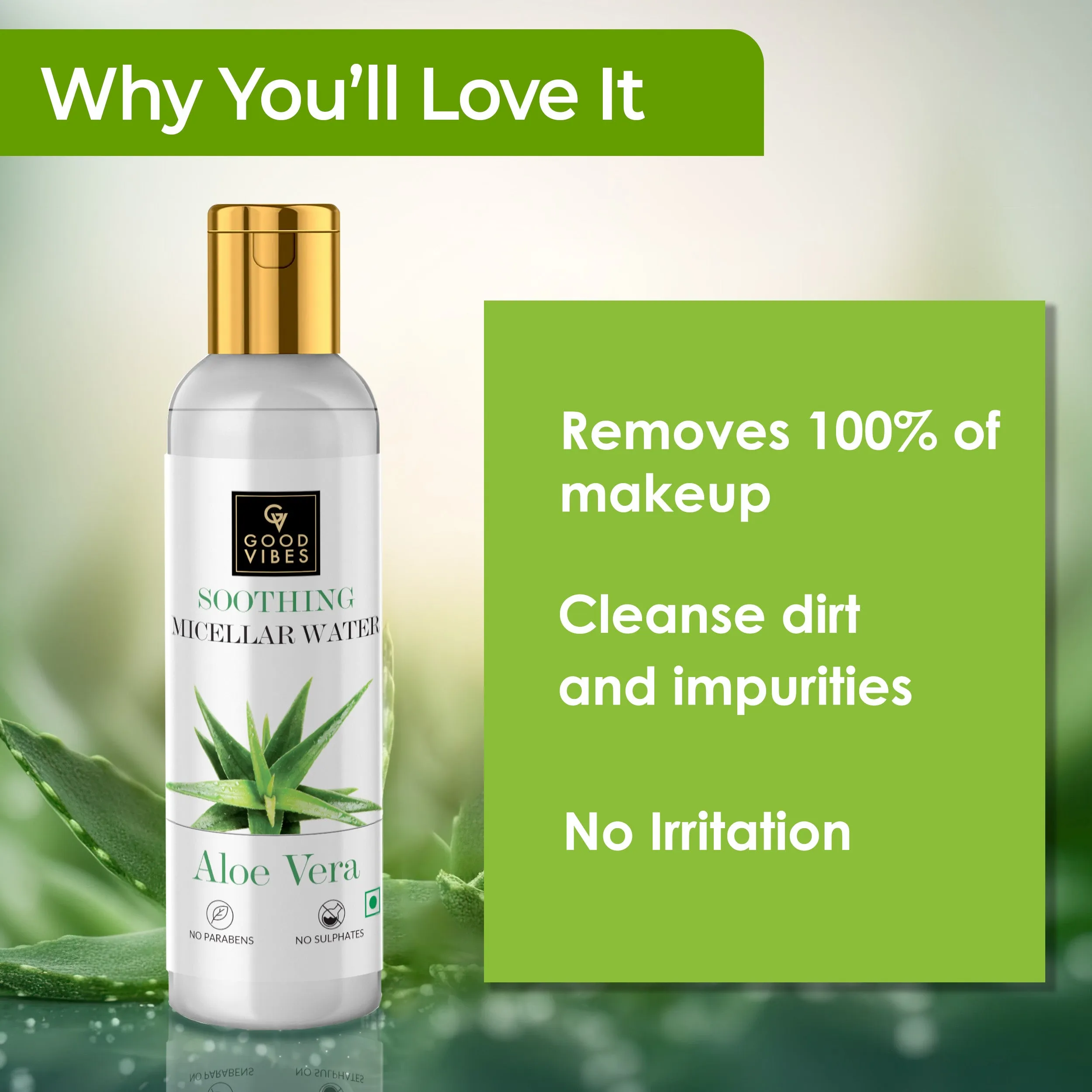 Good Vibes Soothing Micellar Water with Aloe Vera Extract (115ml)