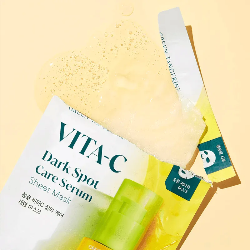 [goodal] Green Tangerine Vita-C Dark Spot Care Serum Sheet Mask 28g*10EA