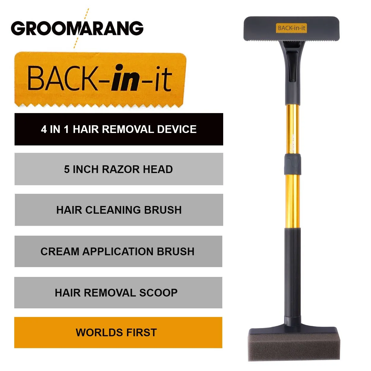 Groomarang 'Back In It'  Back and Body Hair Removal Device
