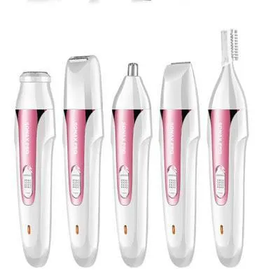 Hair Removal Hand held device with 5 interchangeable Attachments