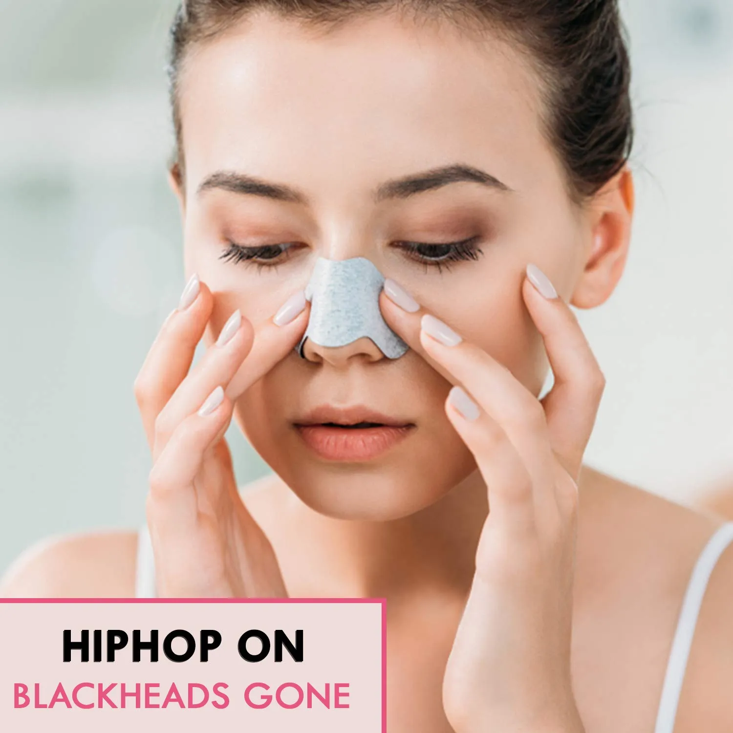 HipHop Blackhead Remover Nose Strips for Women (Activated Charcoal, 10 Strips)   Body Wax Strips (Choco Extract, 8 Strips)
