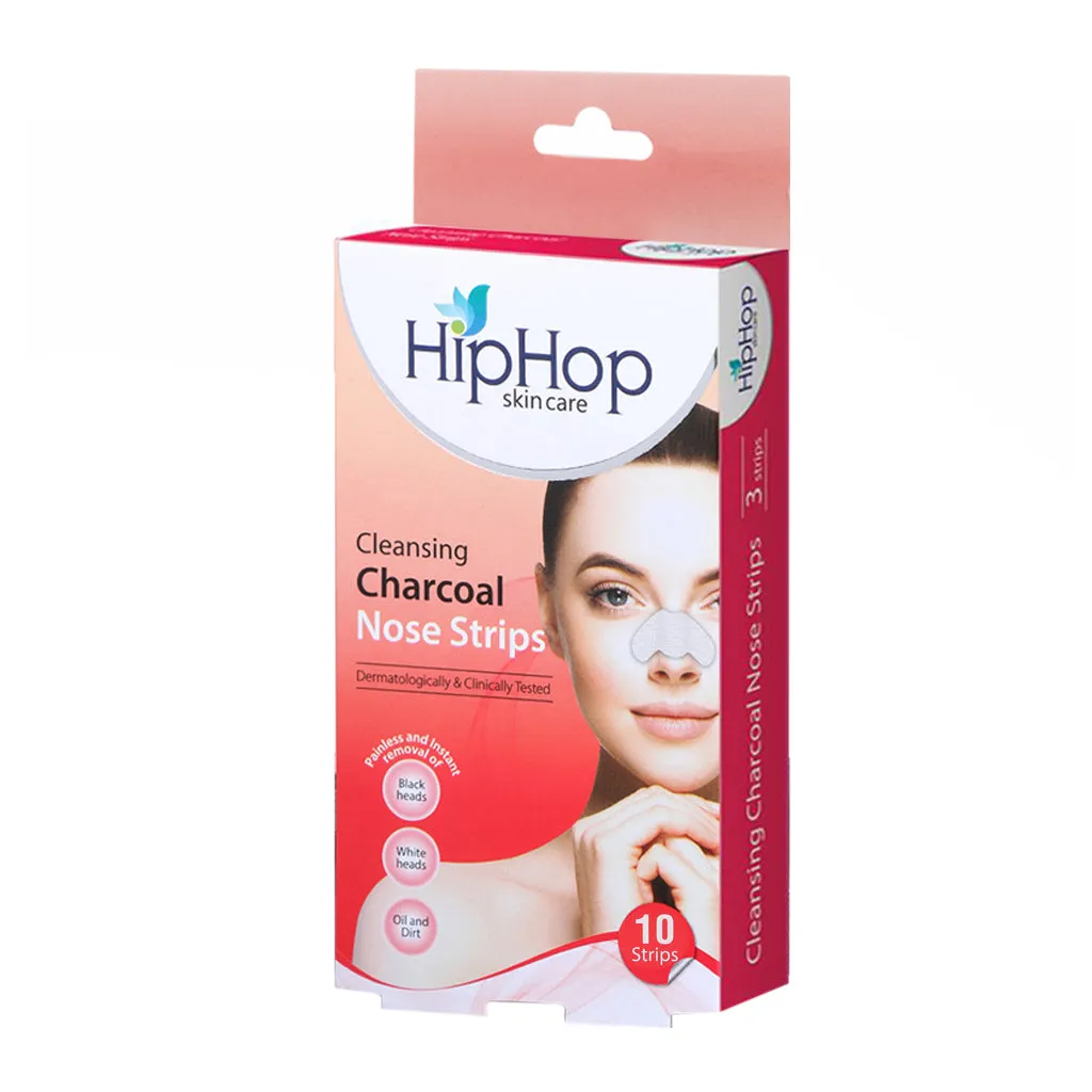 HipHop Blackhead Remover Nose Strips for Women (Activated Charcoal, 10 Strips)   Body Wax Strips (Choco Extract, 8 Strips)