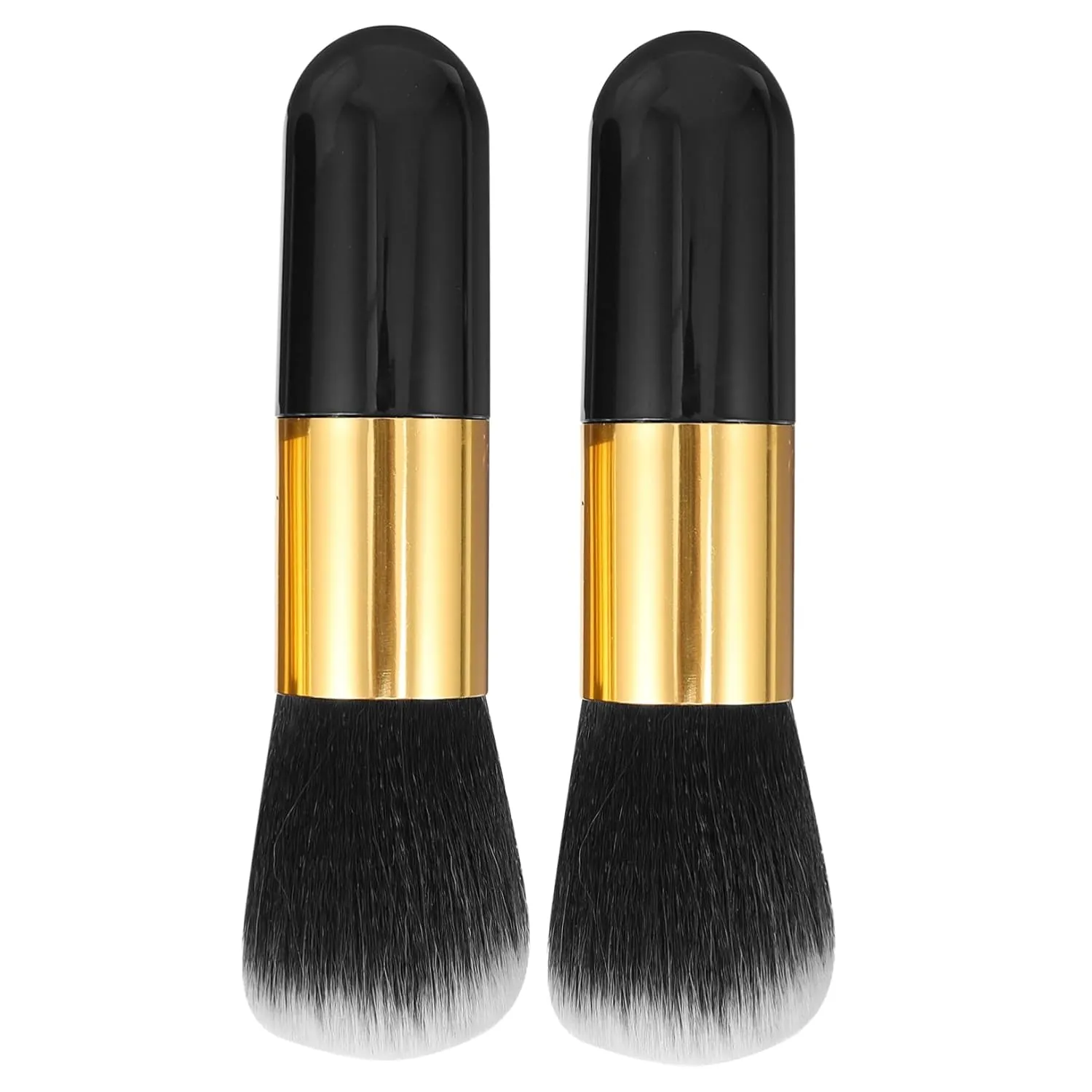 Homoyoyo 2pcs Fluffy Makeup Brush Loose Powder Foundation Brush for Blending Ergonomic Design for Easy Application for Contouring and Highlighting for Women Girls