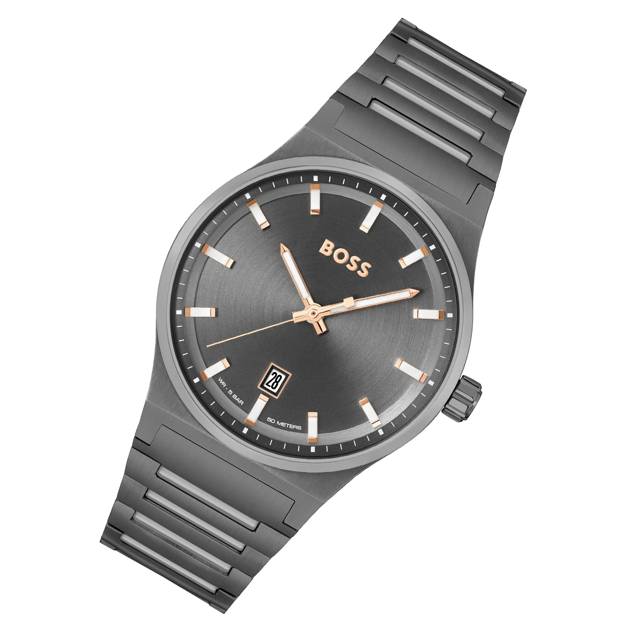 Hugo Boss Stainless Steel Grey Dial Men's Watch - 1514078