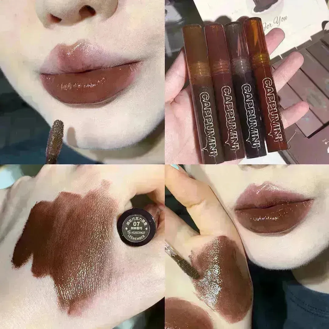 I Lava Chocolate Moisturizing Glaze Mirror Transparent Glass Lip Gloss