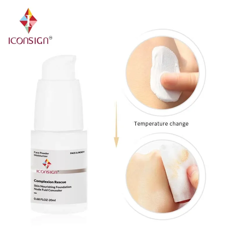 Iconsign Concealer: Magic Color-Changing, Long-Lasting, Waterproof Foundation Liquid for Dark Spots & Flawless Skin