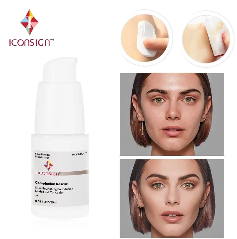 Iconsign Concealer: Magic Color-Changing, Long-Lasting, Waterproof Foundation Liquid for Dark Spots & Flawless Skin