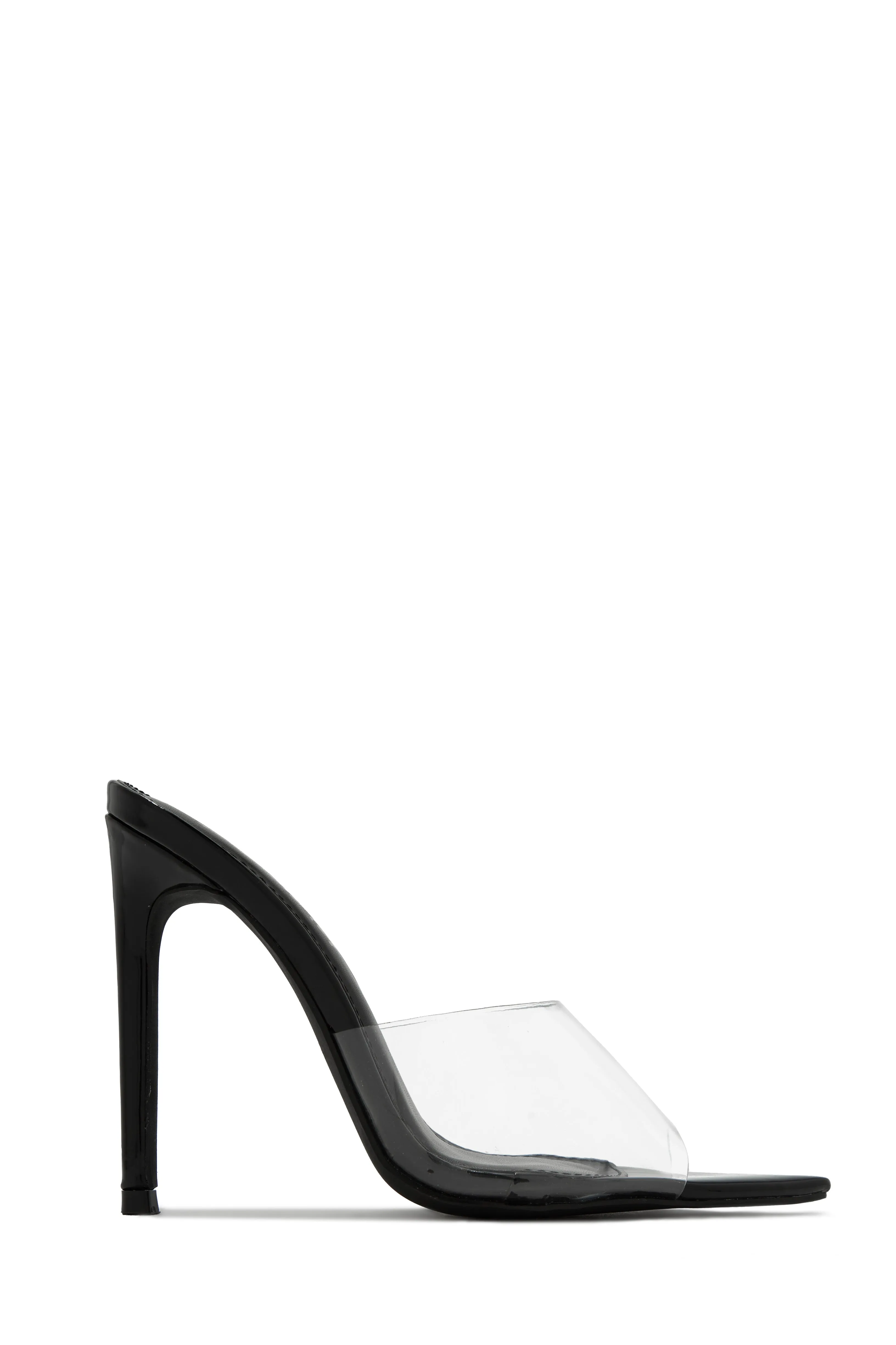 Ionic Clear Strap High Heel Mules - Gold