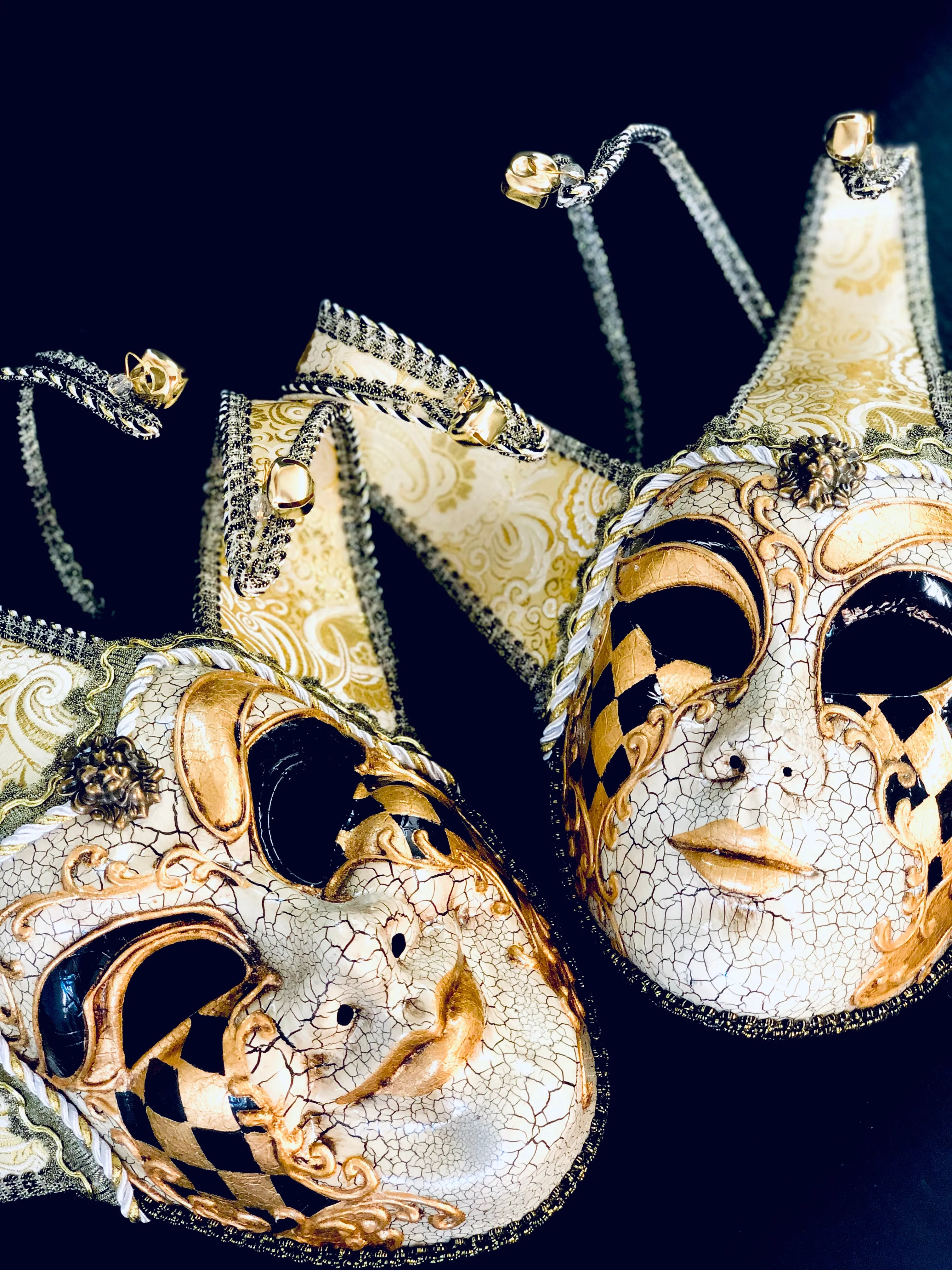 Jester Masks - Gold Black