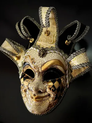 Jester Masks - Gold Black