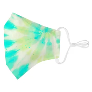 Kid Face Mask Green Tie Dye