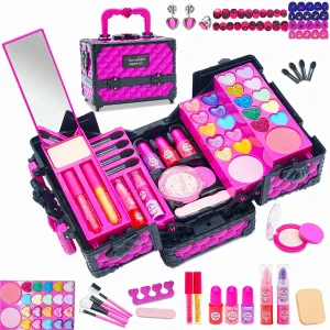 Kids Makeup Kit for Girl - Washable Makeup Toy for Girls, Little Girls Make up Set Safe & Non Toxic Makeup for Toddlers Children Princess, Girl Toys Age 4 5 6 7 8 Christmas Birthday Gift for Girl.